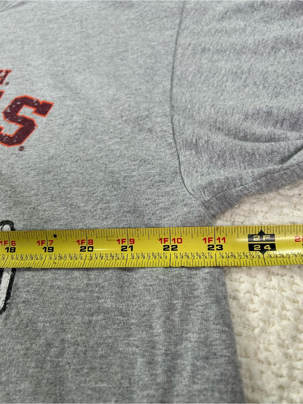 Soffe Virginia Tech Hokies Football T-Shirt Men’s XL Gray Distressed Y2K 2000s - Picture 3 of 7